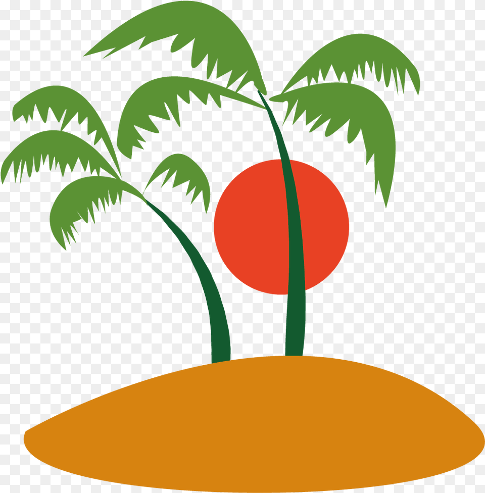 Palm Clip Art Library Stock Files Sun And Palm Tree, Food, Fruit, Produce, Plant Free Transparent Png