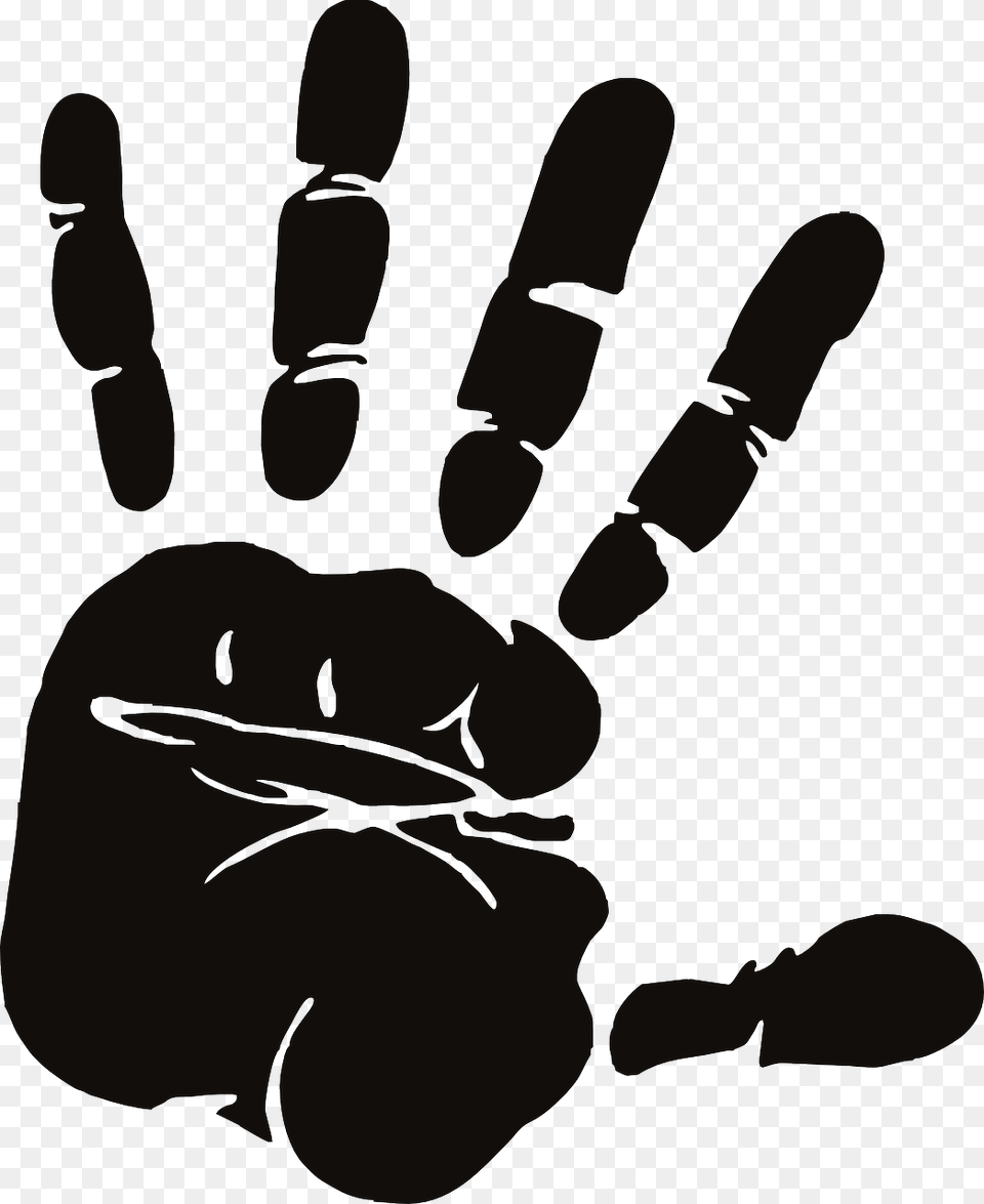 Palm Hand Silhouette, Stencil, Adult, Baby, Female Free Transparent Png