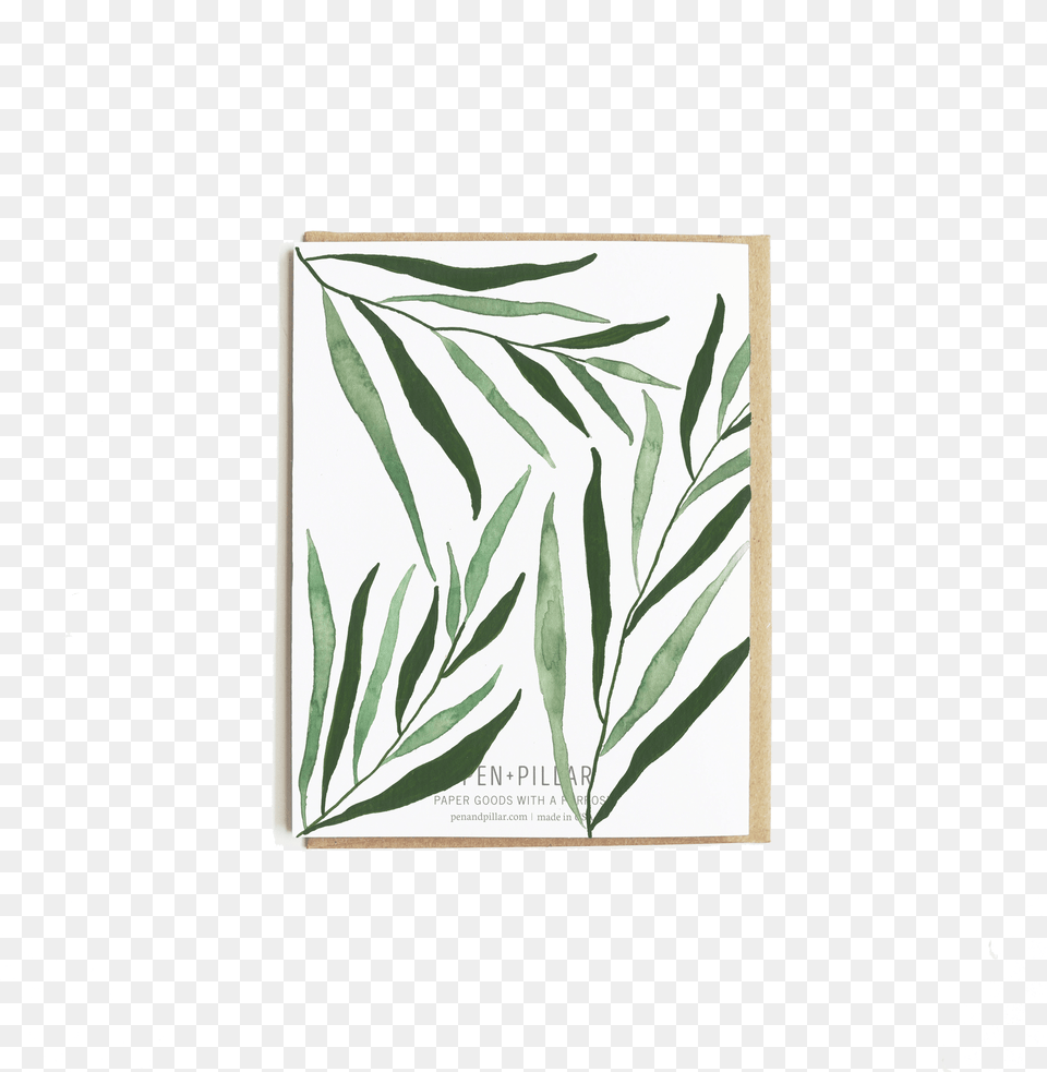 Palm Leaves Birthday Card Greeting Card, Art, Herbal, Herbs, Plant Png