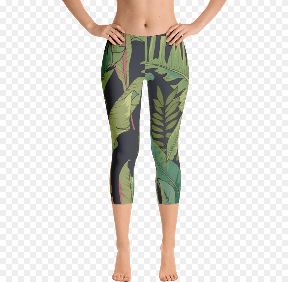 Palm Leaves Tropical Leggings From Vera Lyndon Deep Pink Ascent Sneakers, Clothing, Hosiery, Pants, Tights Free Transparent Png