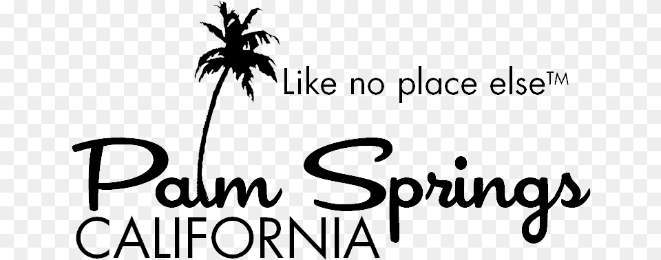 Palm Springs Logo Attalea Speciosa, Text, Blackboard, Plant, Tree Free Transparent Png