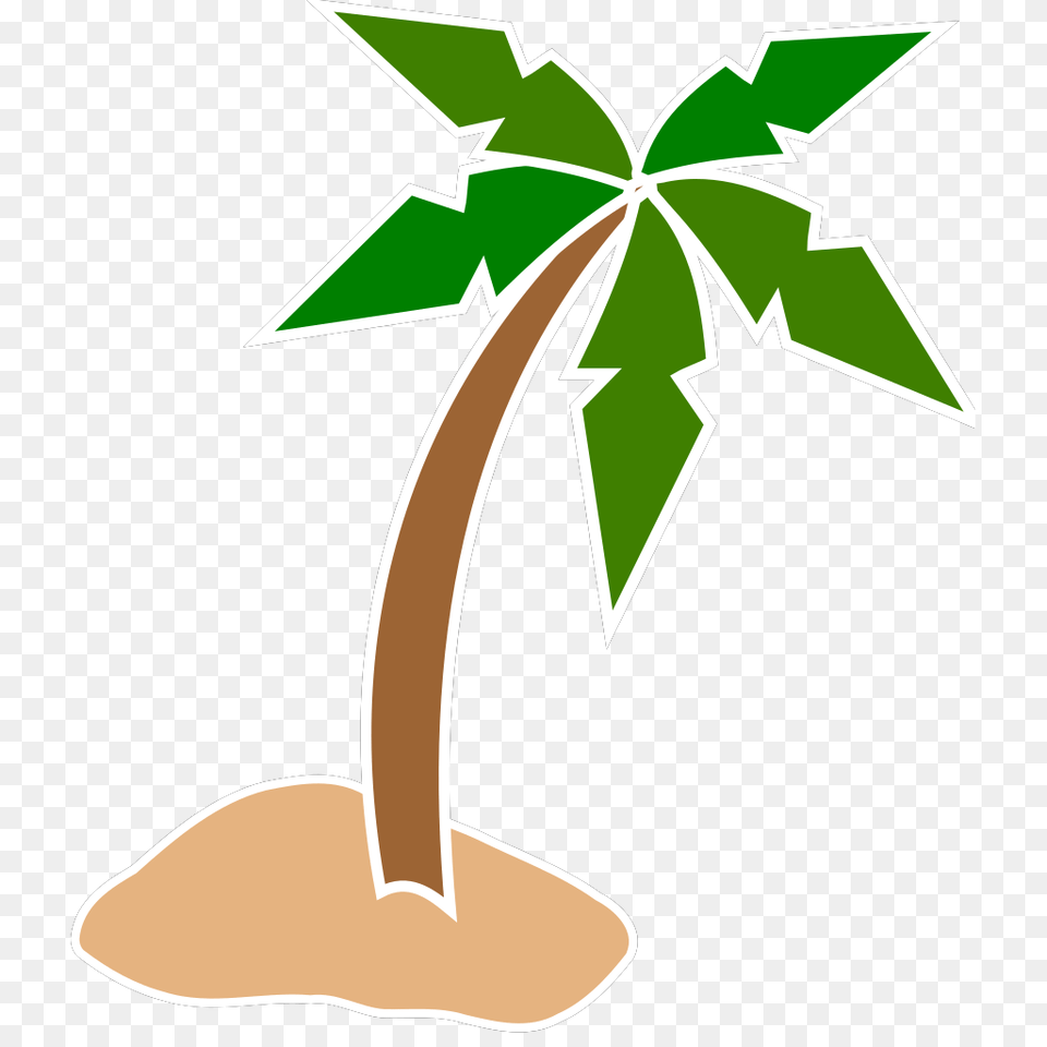 Palm Tree Beach Vector Graphic On Pixabay Coconut Tree Vector, Leaf, Plant, Herbal, Herbs Free Png Download