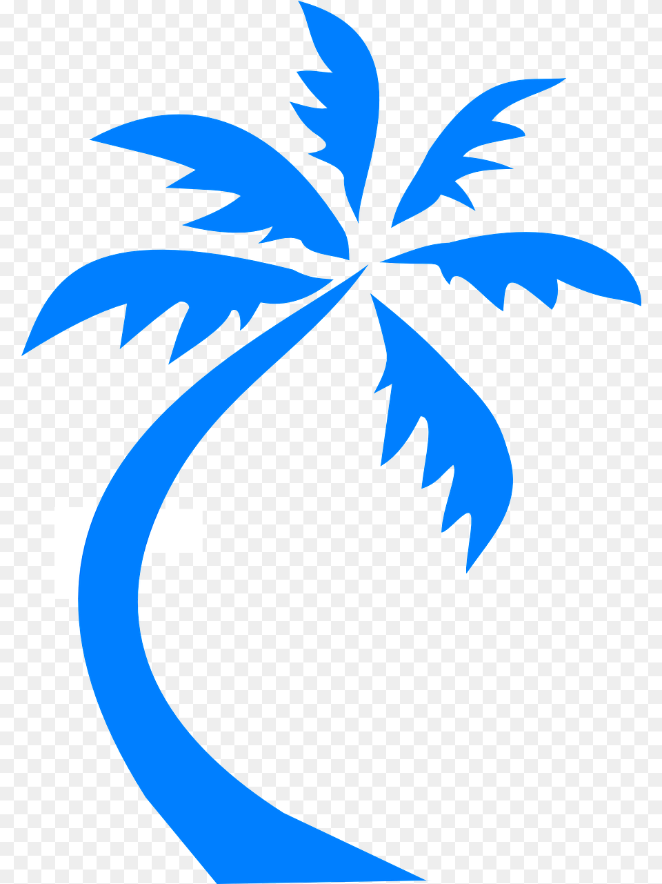 Palm Tree Blue Clipart Coconut Tree, Leaf, Palm Tree, Plant, Person Free Png