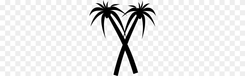 Palm Tree Clip Art, Gray Free Png Download