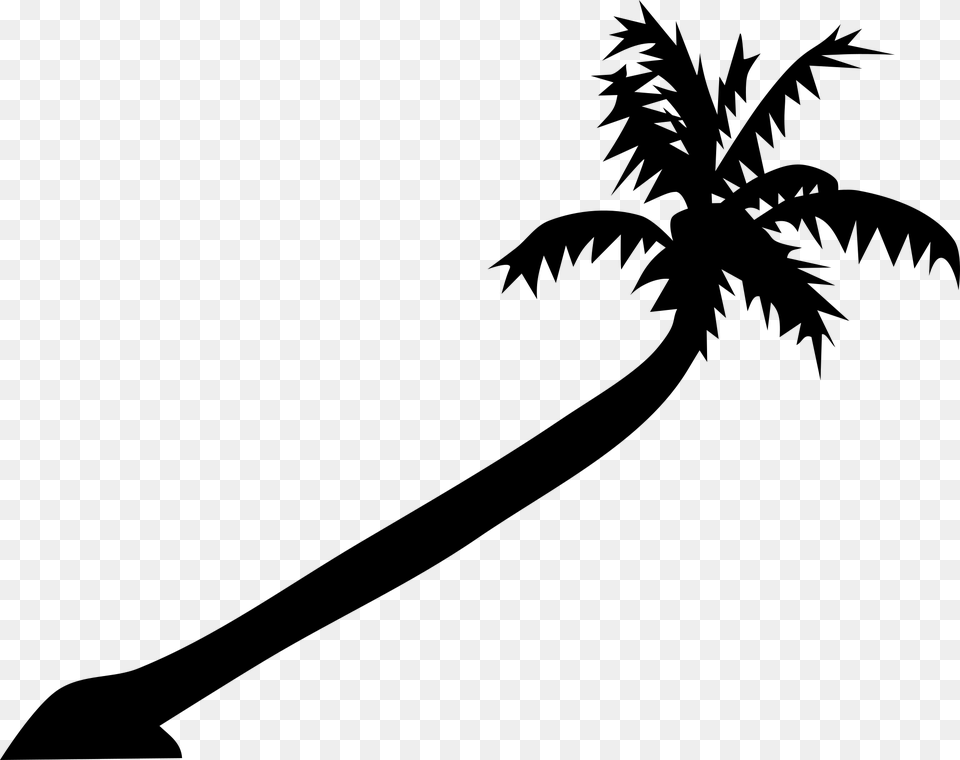 Palm Tree Clip Art, Gray Free Png Download