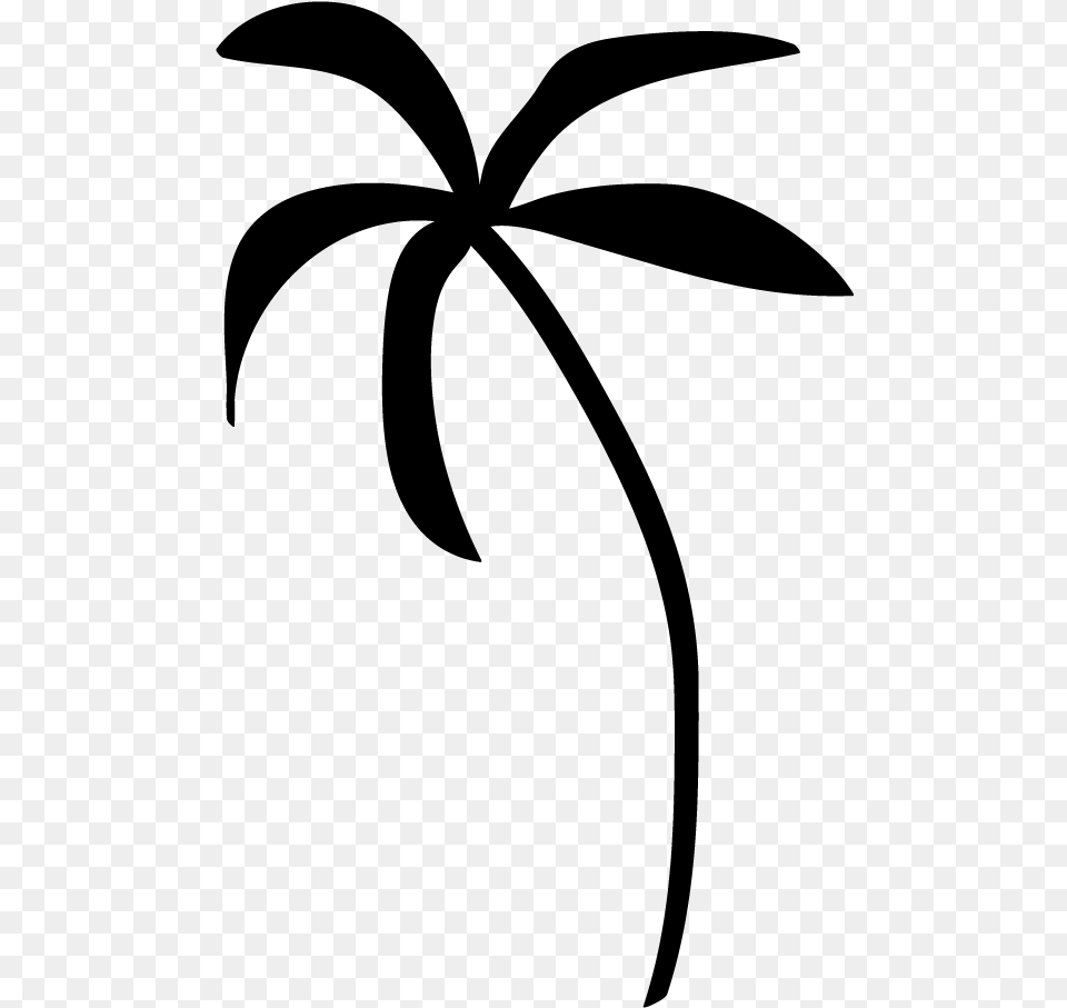 Palm Tree Clip Art Background, Gray Free Transparent Png