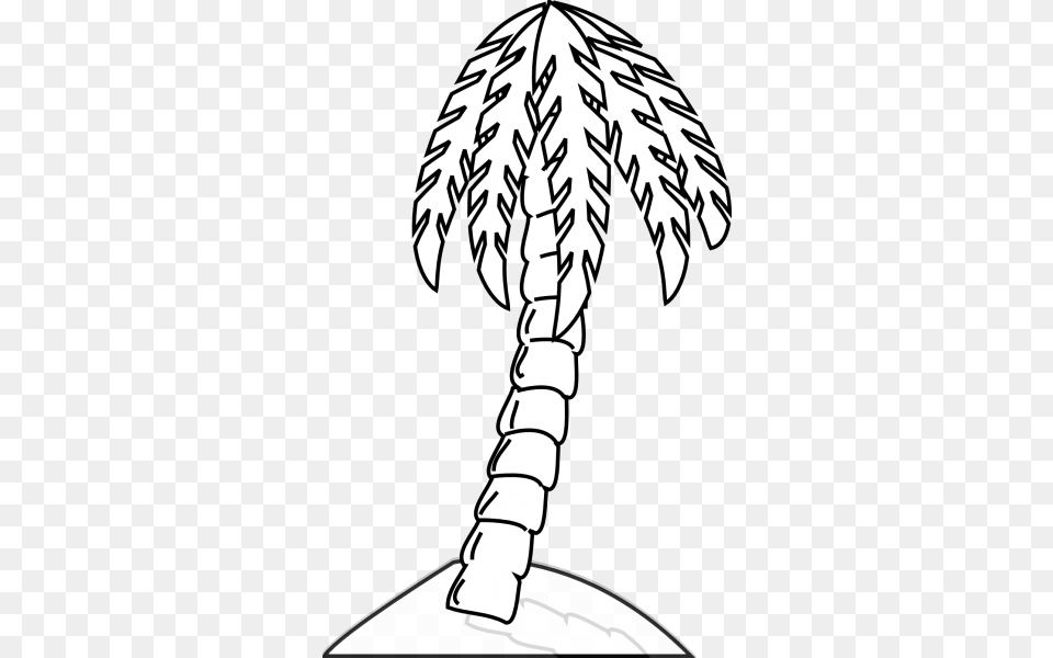 Palm Tree Clipart Black And White Nice Clip Art, Stencil, Leaf, Plant, Electronics Free Png Download