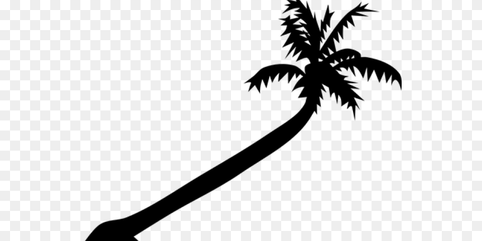 Palm Tree Clipart Caribbean, Gray Png Image