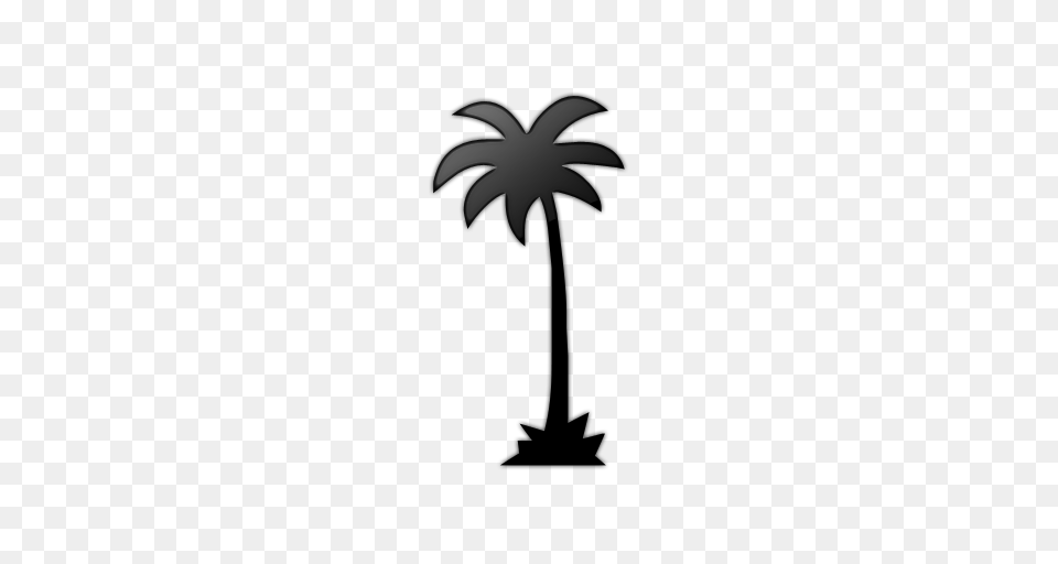 Palm Tree Clipart Icon, Palm Tree, Plant, Stencil, Silhouette Png Image