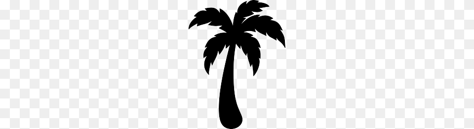 Palm Tree Clipart Pdf, Palm Tree, Plant, Silhouette, Stencil Free Png