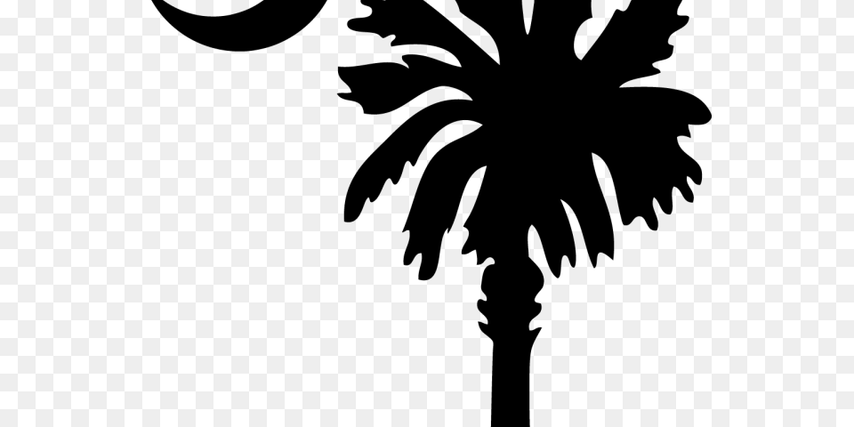 Palm Tree Clipart Straight, Gray Png Image