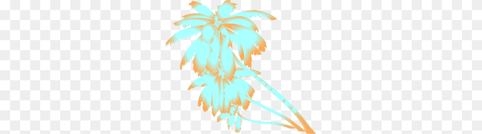 Palm Tree Clipart Turquoise, Palm Tree, Plant, Leaf, Art Free Png Download