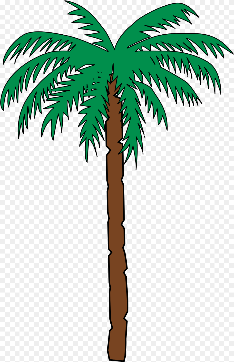 Palm Tree Date Straight Palm Tree Cartoon Clipart Full Haiti Coat Of Arms, Palm Tree, Plant Free Png Download