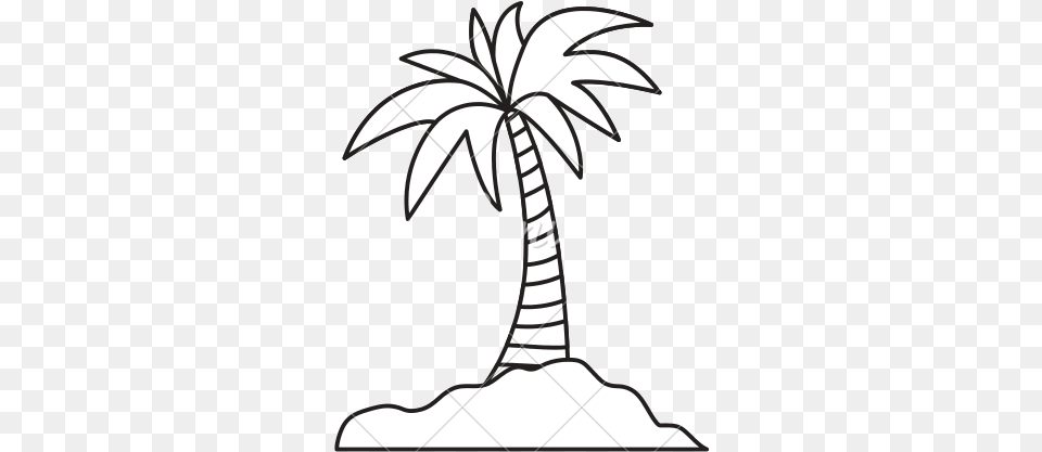 Palm Tree Drawing Palm Trees, Palm Tree, Plant, Stencil Free Png Download