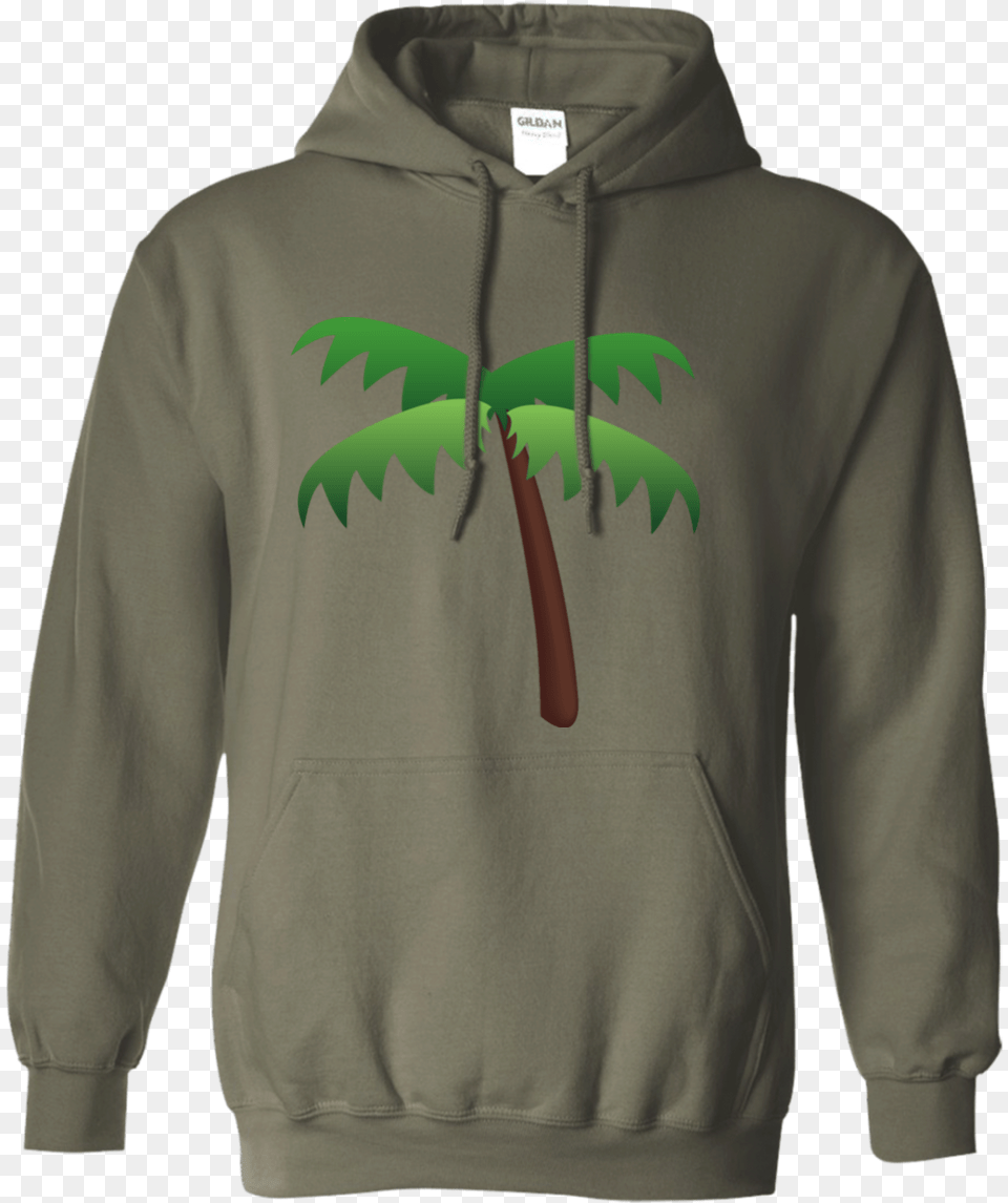 Palm Tree Emoji, Clothing, Hoodie, Knitwear, Sweater Png
