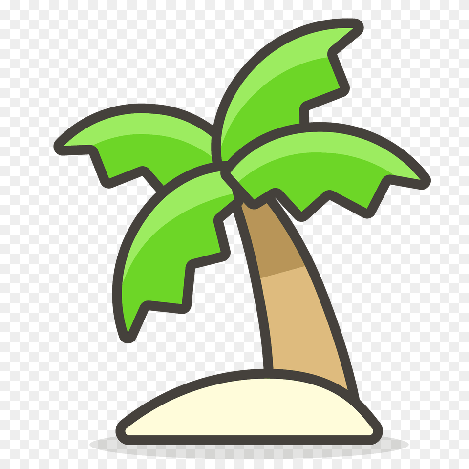 Palm Tree Emoji Clipart, Palm Tree, Plant, Leaf, Food Free Png