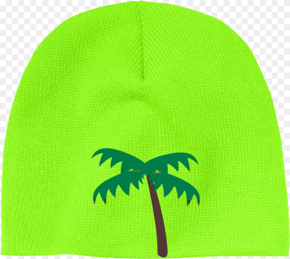 Palm Tree Emoji Cp91 100 Acrylic Beanie Palm Tree Emoji Stc10 Sport Tek Dry Zone Nylon Cap, Clothing, Hat, Swimwear, Animal Png