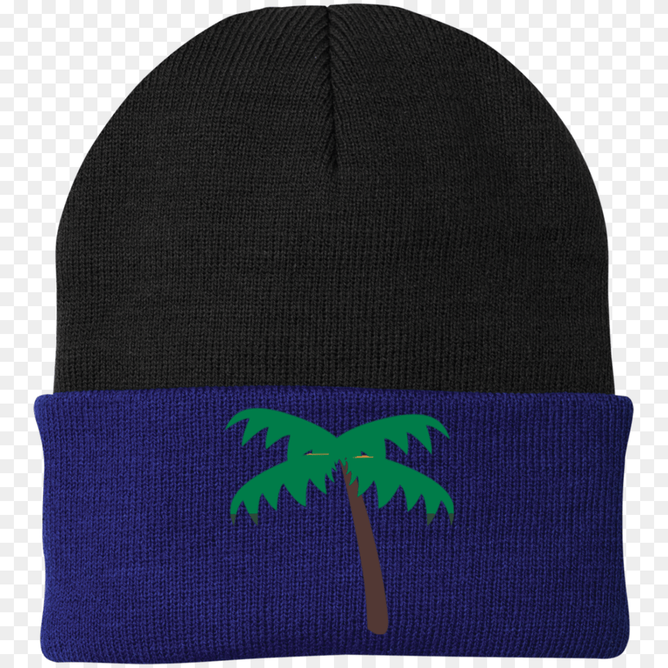 Palm Tree Emoji Port Authority Knit Cap Palm Tree Emoji, Beanie, Clothing, Hat Free Transparent Png