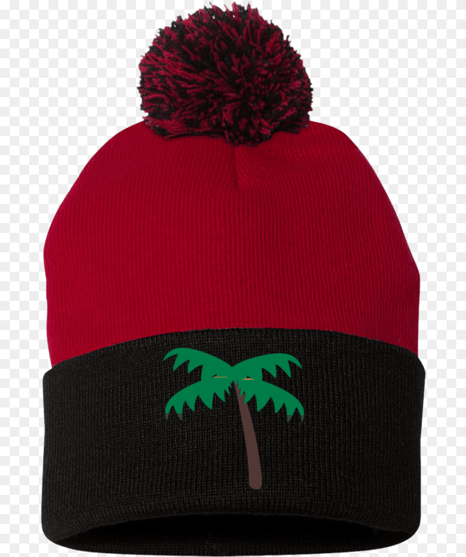 Palm Tree Emoji Sp15 Sportsman Pom Pom Knit Cap Beanie, Clothing, Hat, Person Free Png Download