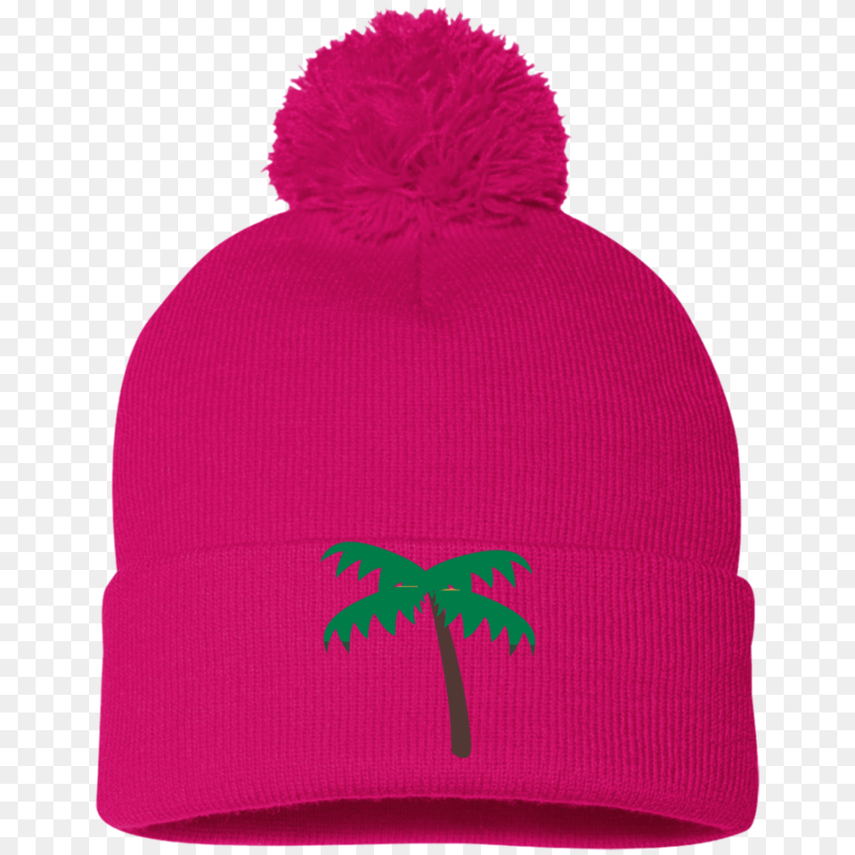 Palm Tree Emoji Sportsman Pom Pom Knit Cap Haha Shirt, Beanie, Clothing, Hat, Coat Free Png Download