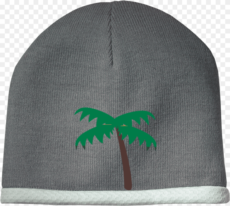 Palm Tree Emoji Stc15 Sport Tek Performance Knit Cap Pizza Time Stc15 Sport Tek Performance Knit Cap, Beanie, Clothing, Hat, Plant Free Png Download