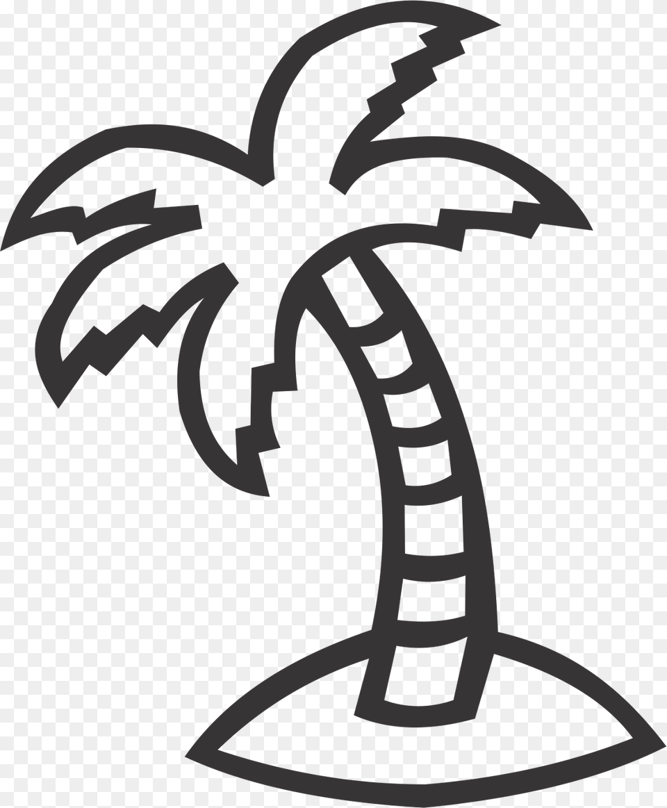 Palm Tree Felt Palm Tree, Palm Tree, Plant, Stencil, Bow Png