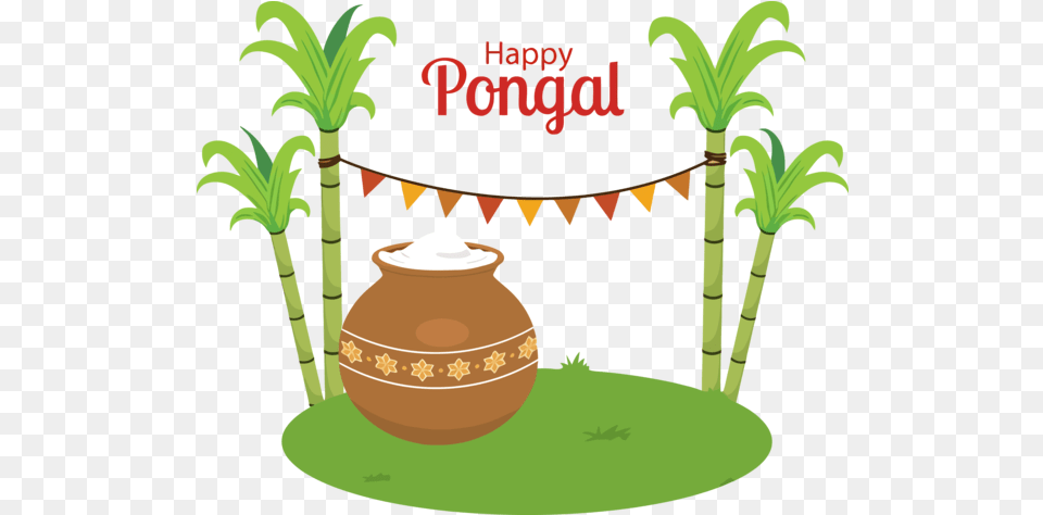 Palm Tree For Thai Pongal Happy Pongal, Jar, Pottery, Plant Free Transparent Png