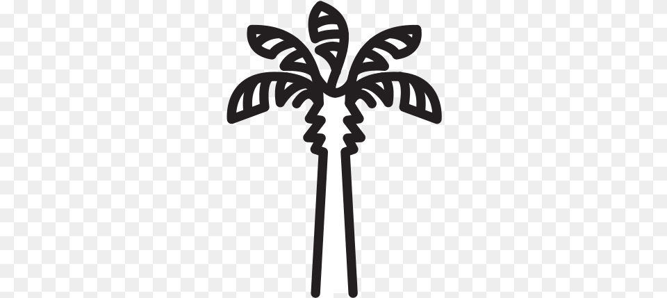 Palm Tree Icon Of Selman Icons Fresh, Stencil, Cross, Symbol Free Png