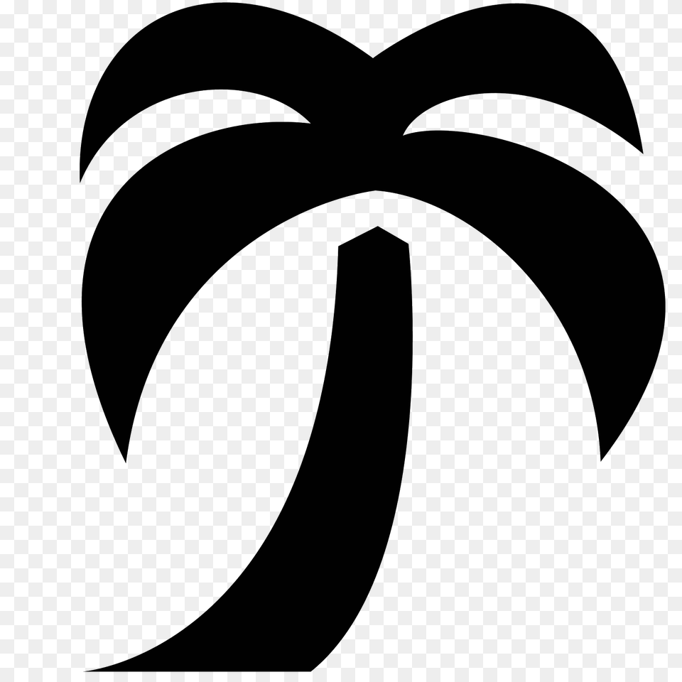 Palm Tree Icon, Gray Png Image