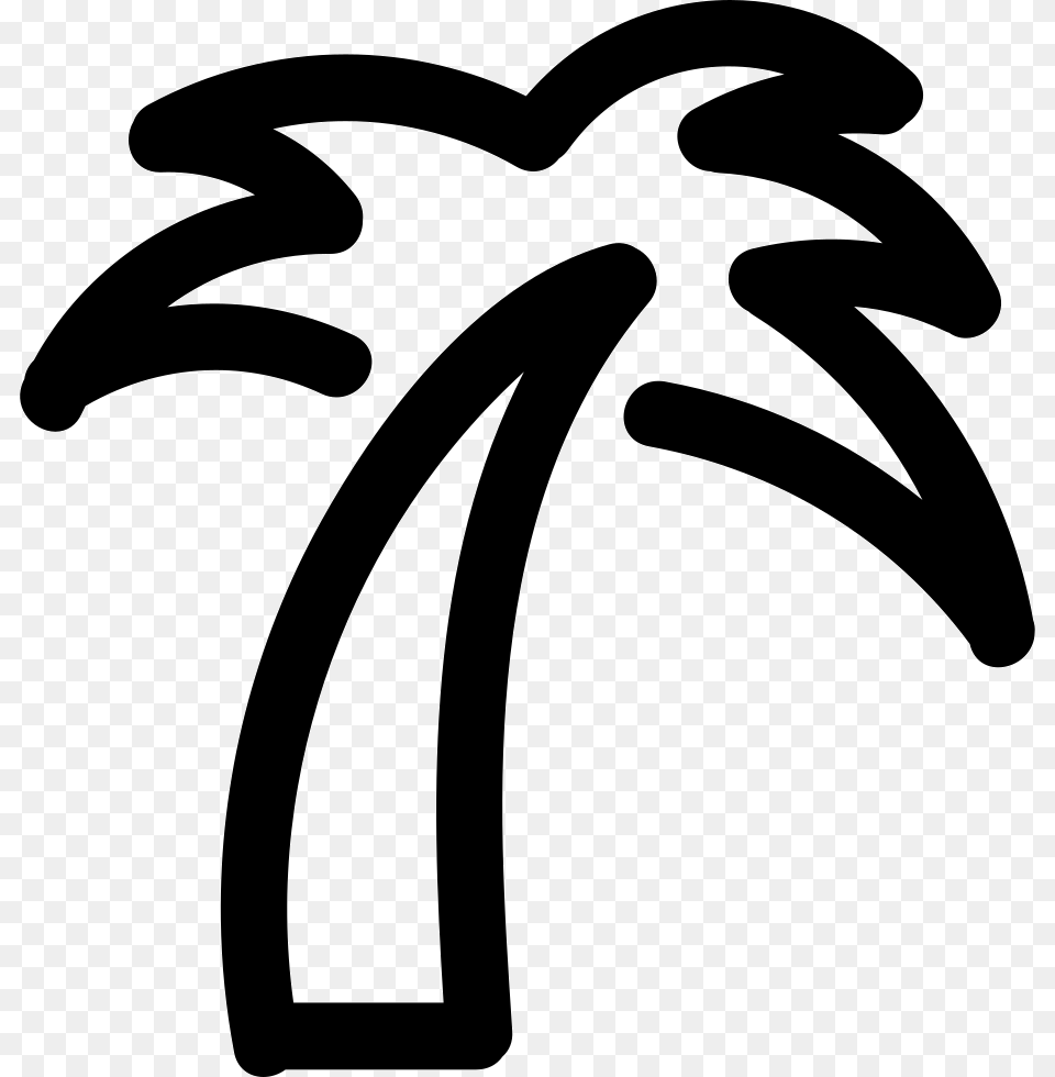 Palm Tree Icon, Palm Tree, Plant, Stencil, Smoke Pipe Png