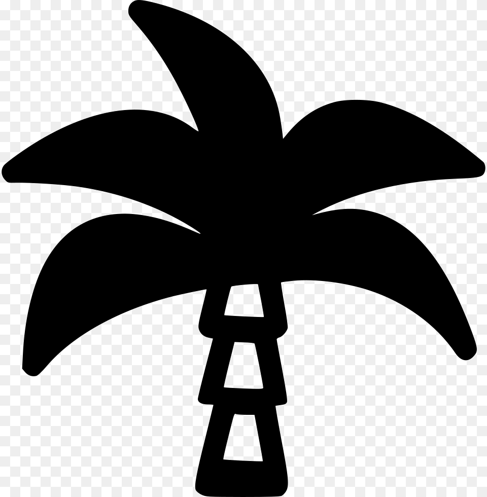 Palm Tree Icon Download, Stencil, Silhouette, Plant, Palm Tree Free Transparent Png
