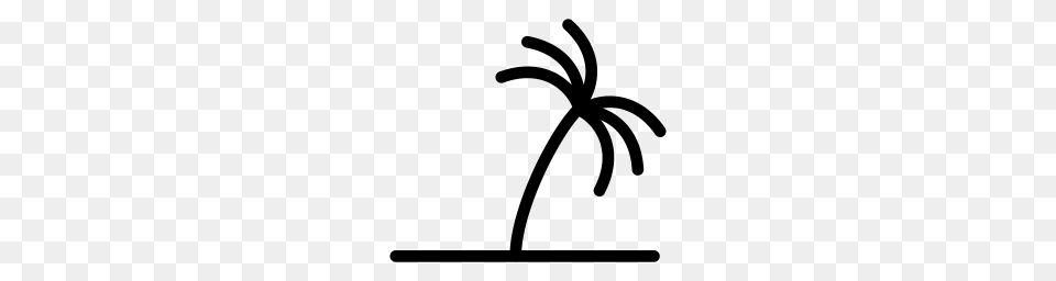 Palm Tree Icon Line Iconset Iconsmind, Gray Free Png Download