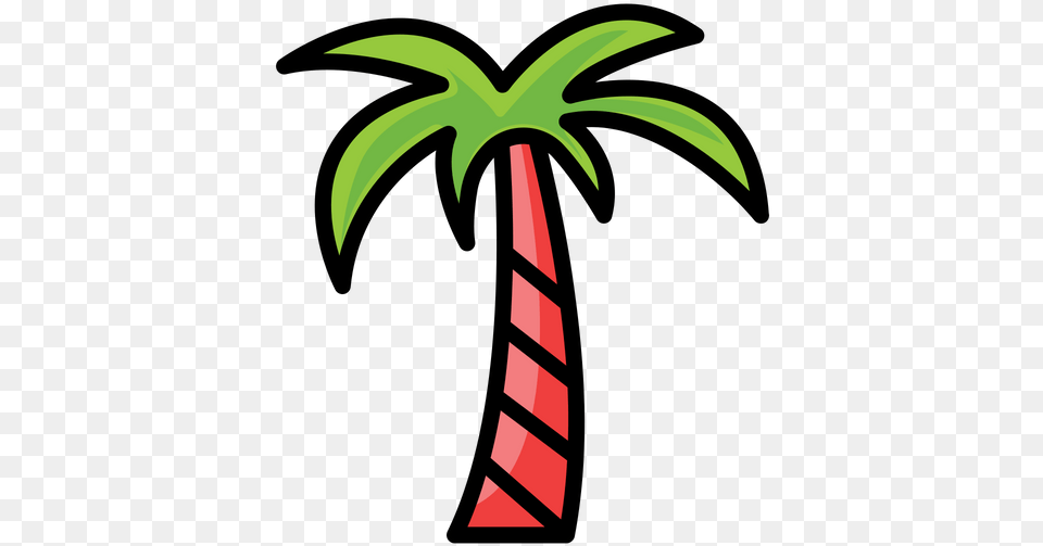 Palm Tree Icon Of Colored Outline Style Coconut Tree In Graphic, Accessories, Formal Wear, Palm Tree, Plant Free Transparent Png