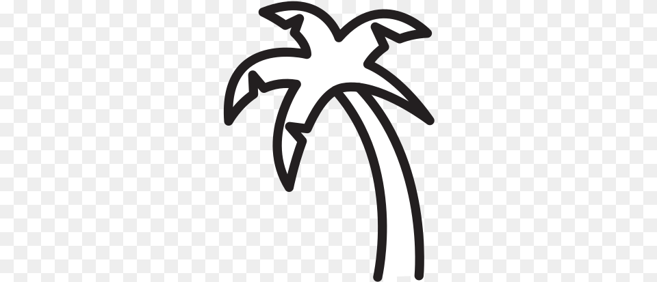 Palm Tree Icon Of Selman Icons Automotive Decal, Stencil, Symbol, Logo, Animal Free Png Download