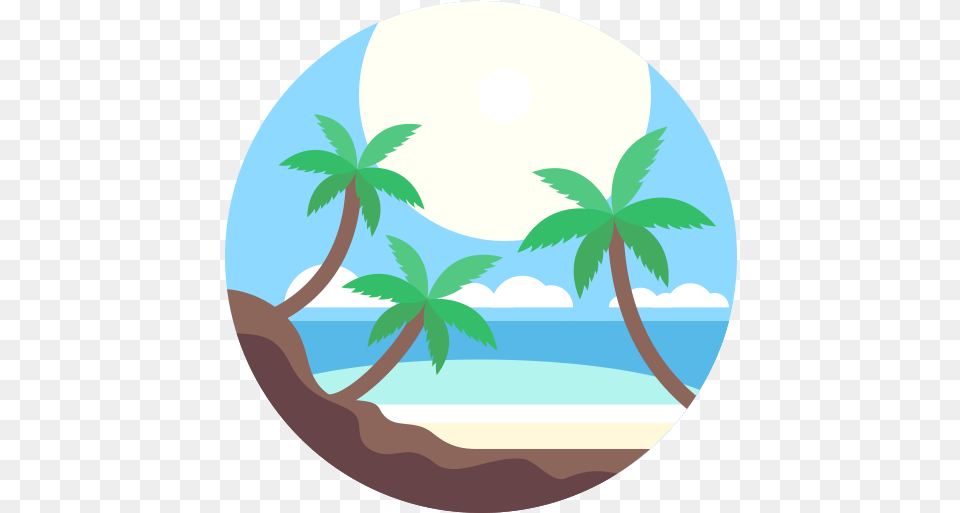 Palm Tree Icon Sea Icon, Summer, Nature, Outdoors, Water Free Png Download