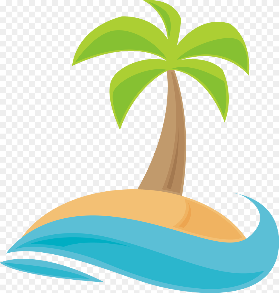 Palm Tree Leaves Clipart Clipart Clip Art Palm Tree Beach Clip Art, Summer, Plant, Palm Tree, Leaf Png