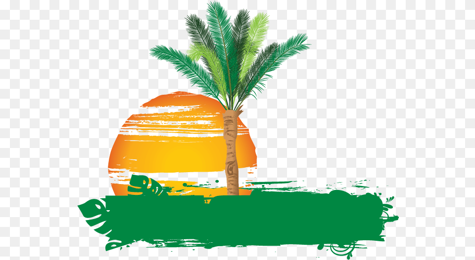 Palm Tree Logo Design Logo With Palm Tree, Palm Tree, Plant, Vegetation, Outdoors Png Image