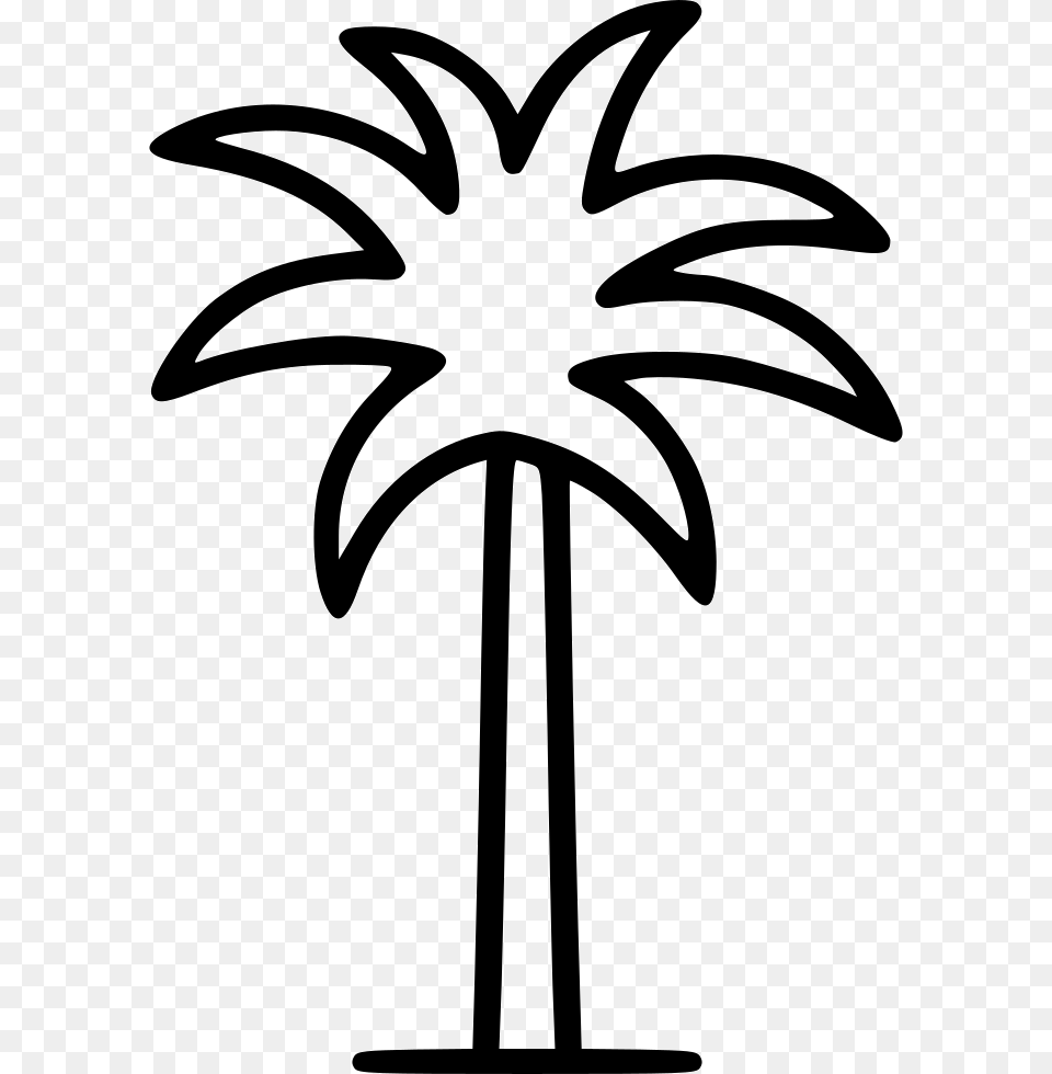 Palm Tree Palm Tree Icon Palm Tree, Plant, Stencil, Bow Free Transparent Png