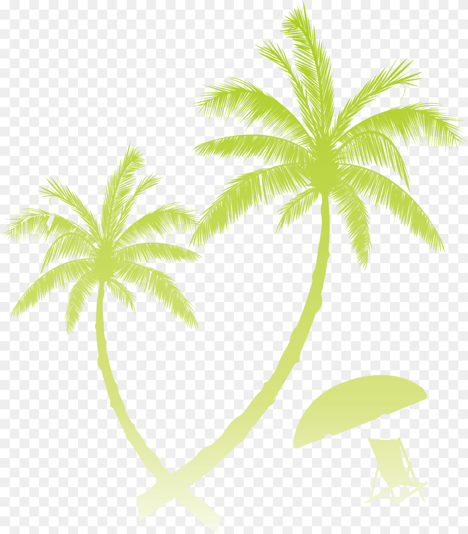 Palm Tree Silhouette Transprent Download Easy Beach Landscape Drawing, Vegetation, Plant, Palm Tree, Outdoors Free Transparent Png