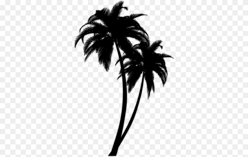 Palm Tree Silhouette Clip Art, Stencil, Leaf, Plant, Person Free Transparent Png