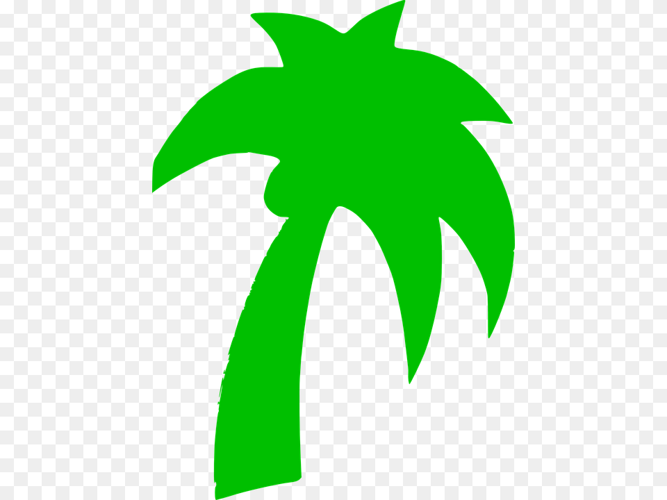 Palm Tree Silhouette Coconut Green Heat Palm Tree Clip Art Black, Leaf, Plant, Logo, Person Free Png