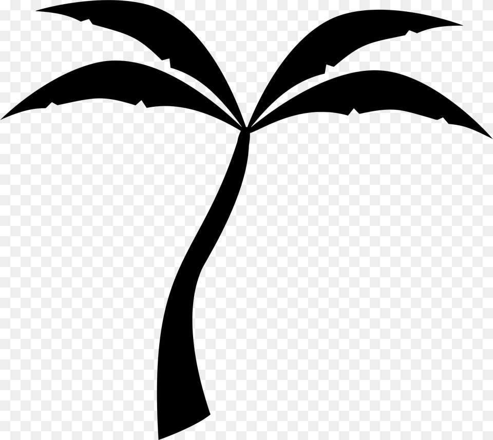 Palm Tree Silhouette Icons, Gray Free Png Download