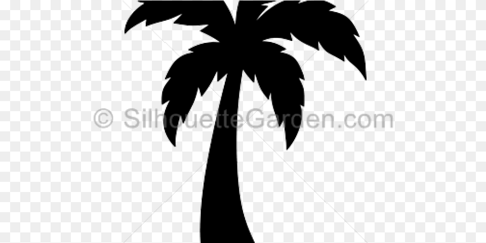 Palm Tree Silhouette Silhouette Of A Palm Tree, Palm Tree, Plant, Leaf Png Image
