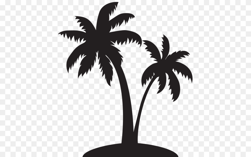 Palm Tree Silhouette Banner Library Library Palm Tree, Palm Tree, Plant, Potted Plant, Animal Free Transparent Png