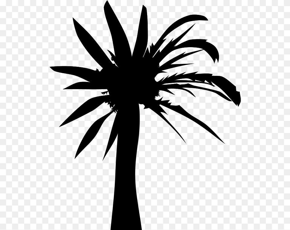 Palm Tree Svg Clip Arts Palm Oil Tree Silhouette, Gray Png Image