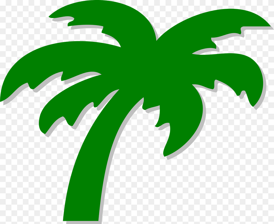 Palm Tree Symbol Clipart, Plant, Green, Palm Tree, Leaf Free Png Download