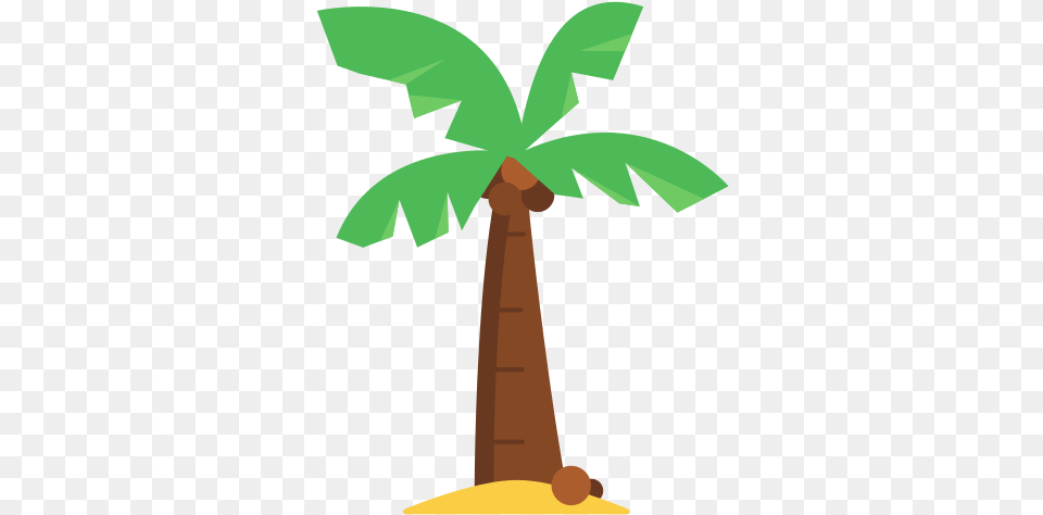Palm Tree With Coconuts Cartoon Folha Coqueiro Desenho Coconut Tree Icon, Palm Tree, Plant, Leaf, Animal Png Image