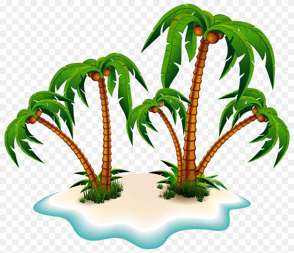 Palm Trees And Island Clipart Free Png Download