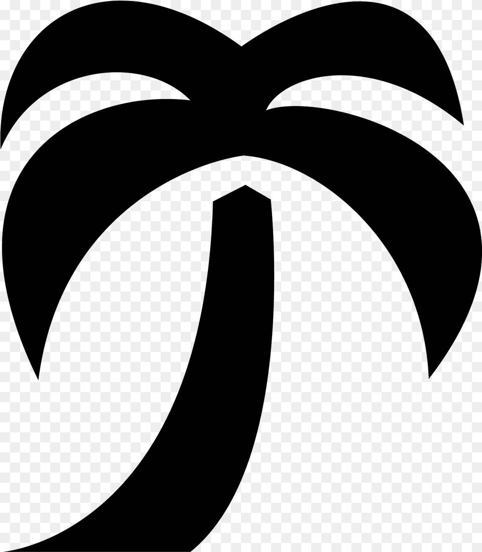 Palm Trees Clipart Black And White Favicon Icon Black And White, Gray Free Transparent Png