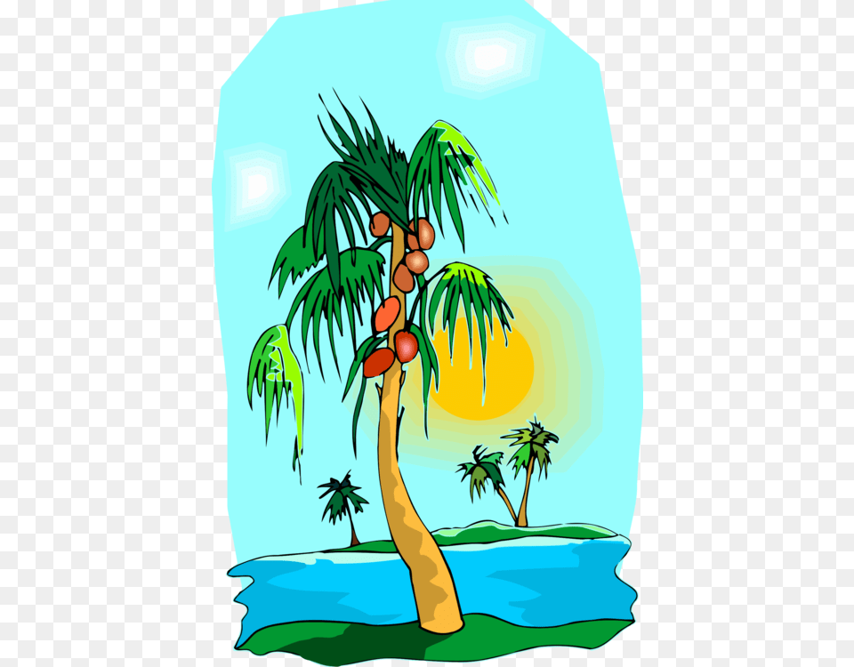 Palm Trees Computer Icons Landscape With Geese Download Clip Art, Palm Tree, Plant, Tree, Food Png Image